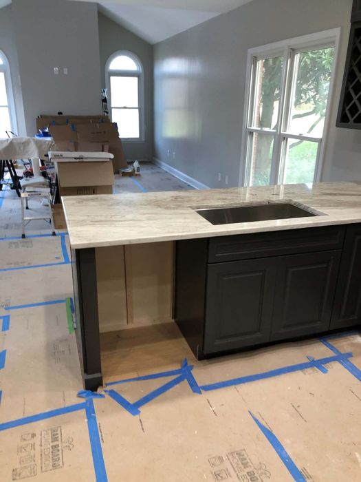 Kitchen island and countertop
