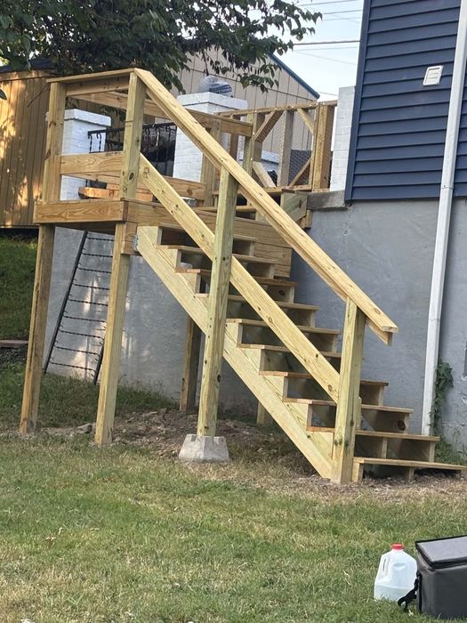New stairs and landing